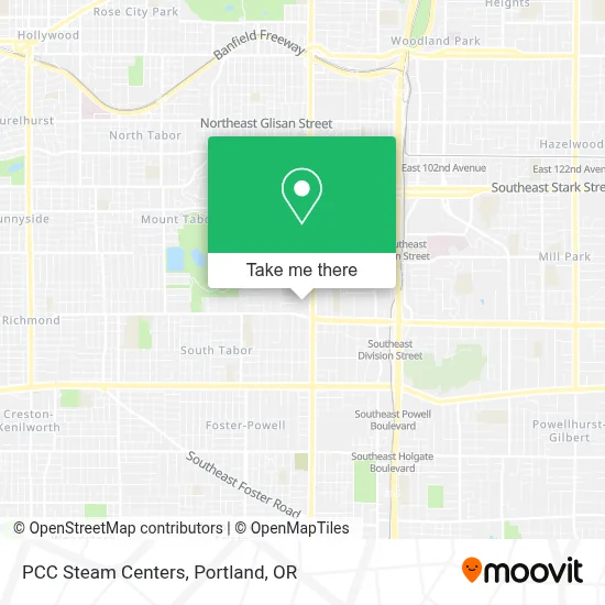 PCC Steam Centers map