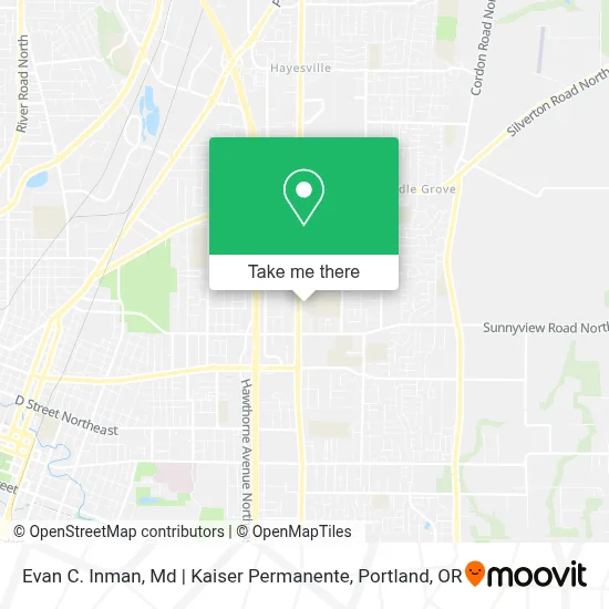 Evan C. Inman, Md | Kaiser Permanente map