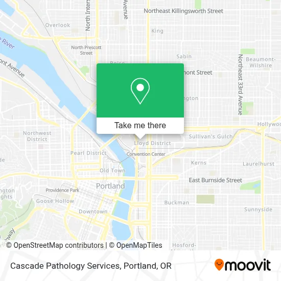 Cascade Pathology Services map