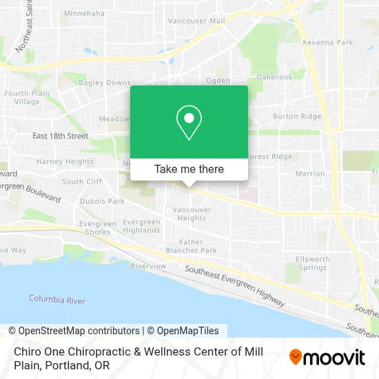 Chiro One Chiropractic & Wellness Center of Mill Plain map