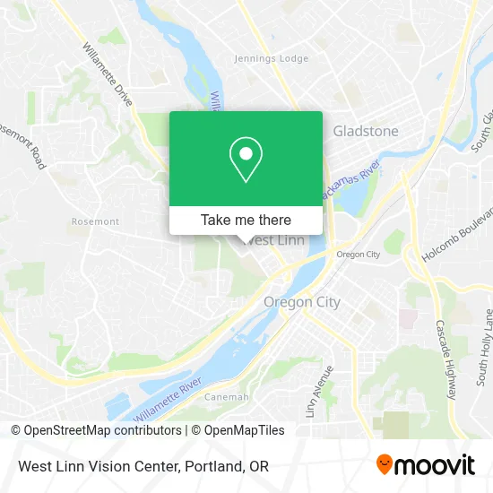 West Linn Vision Center map