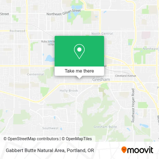 Gabbert Butte Natural Area map