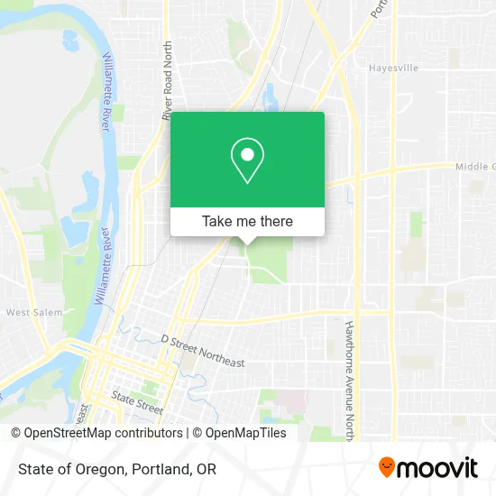 State of Oregon map