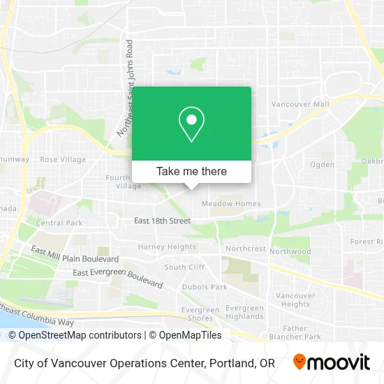 City of Vancouver Operations Center map