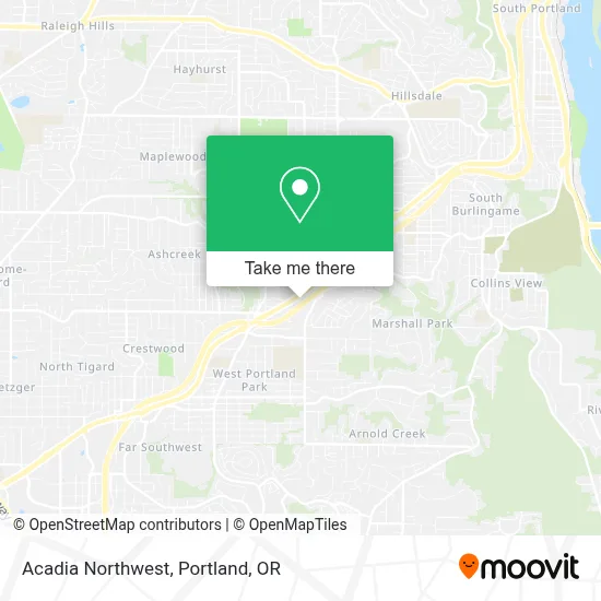 Acadia Northwest map