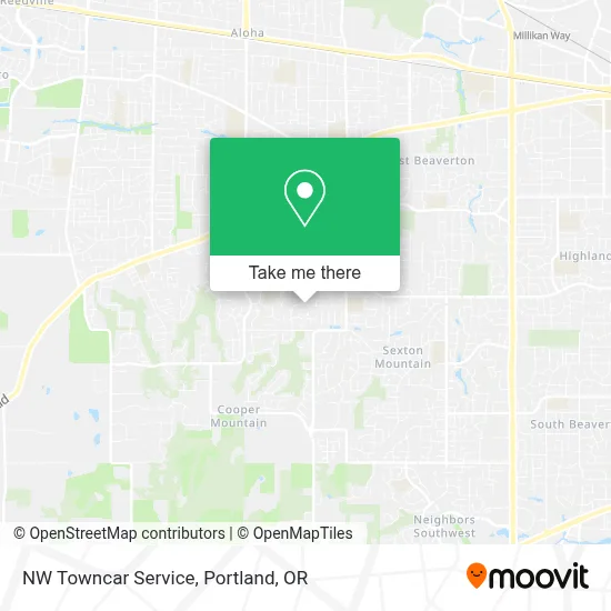 NW Towncar Service map