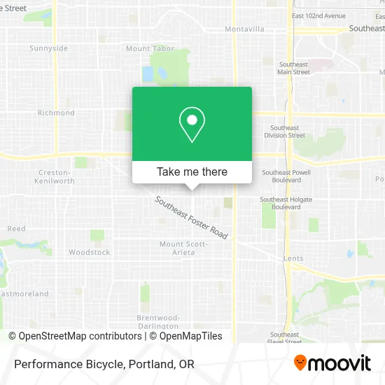 Performance Bicycle map