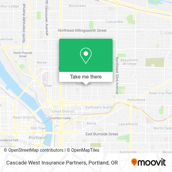 Cascade West Insurance Partners map