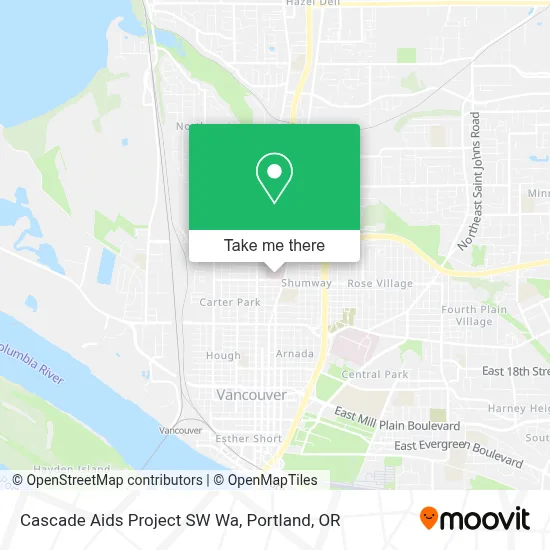 Cascade Aids Project SW Wa map