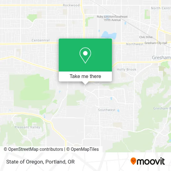 State of Oregon map