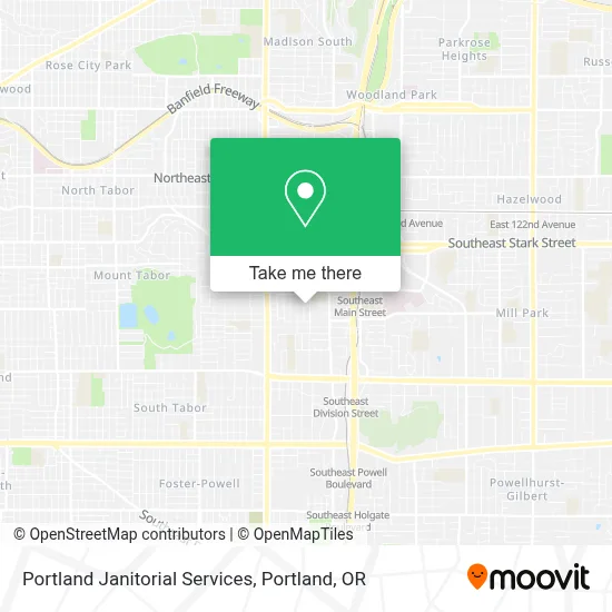 Portland Janitorial Services map
