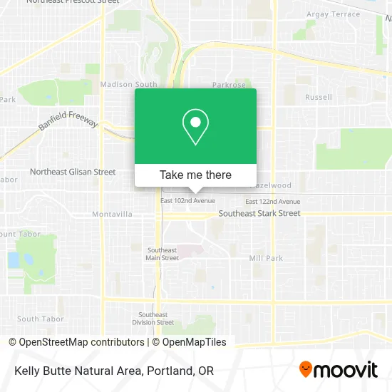 Kelly Butte Natural Area map