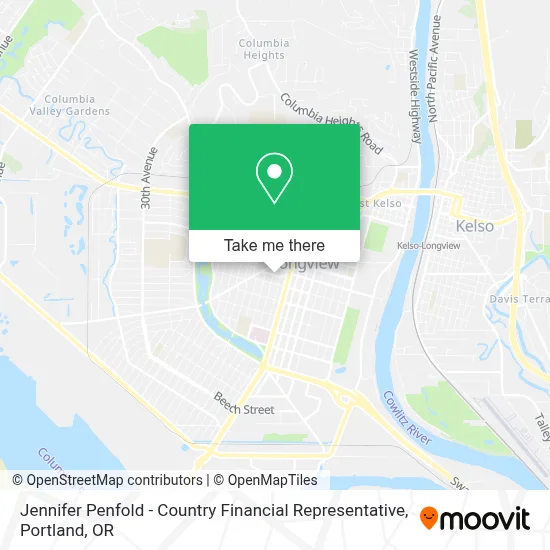 Jennifer Penfold - Country Financial Representative map