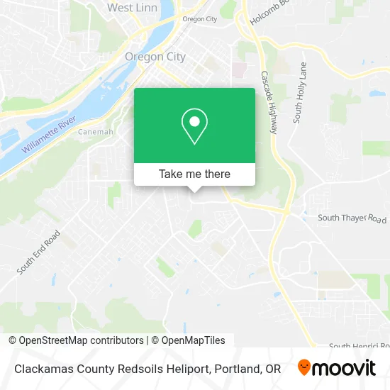 Clackamas County Redsoils Heliport map
