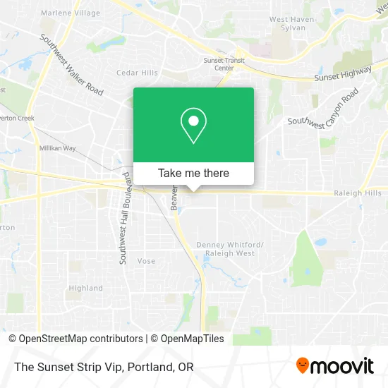 The Sunset Strip Vip map