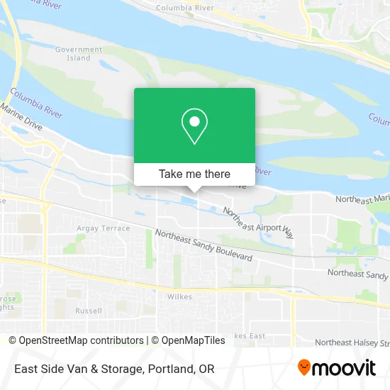 East Side Van & Storage map