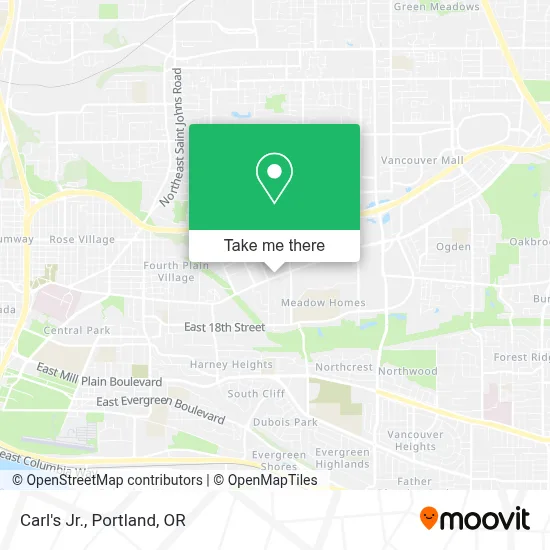 Carl's Jr. map