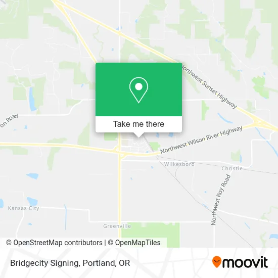 Bridgecity Signing map