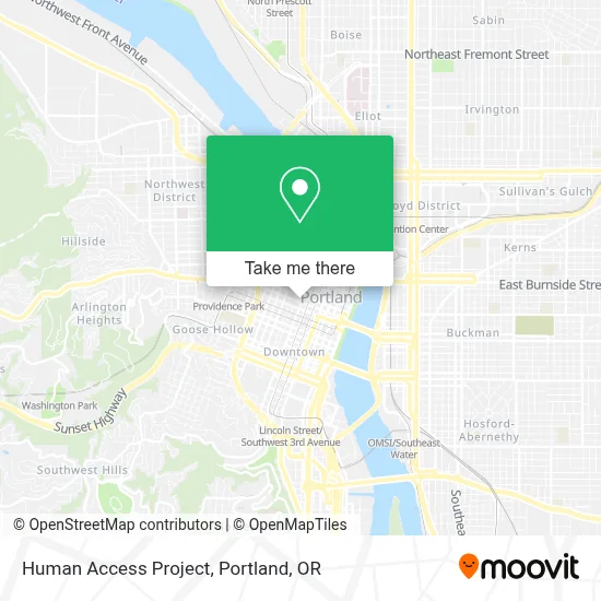 Human Access Project map