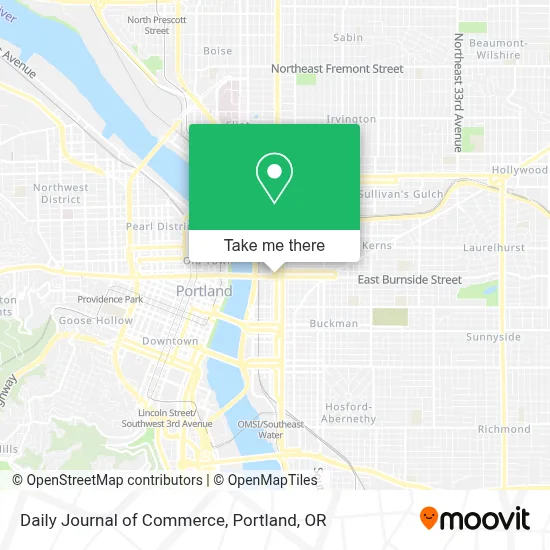 Daily Journal of Commerce map