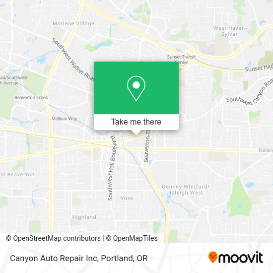 Canyon Auto Repair Inc map