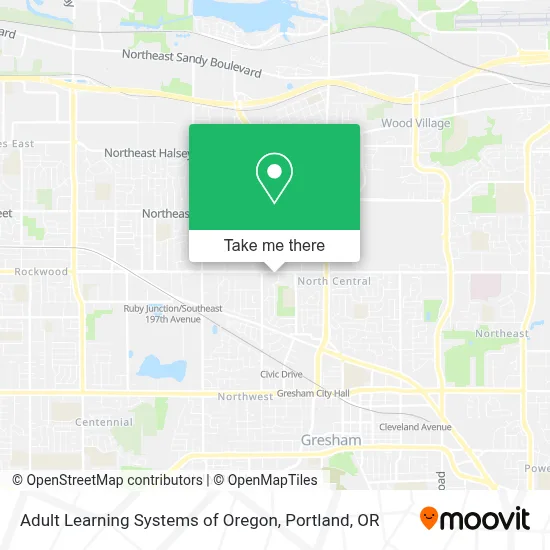 Adult Learning Systems of Oregon map