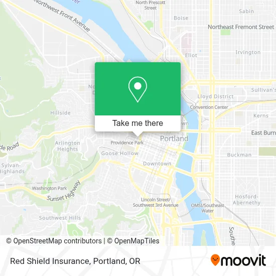 Red Shield Insurance map