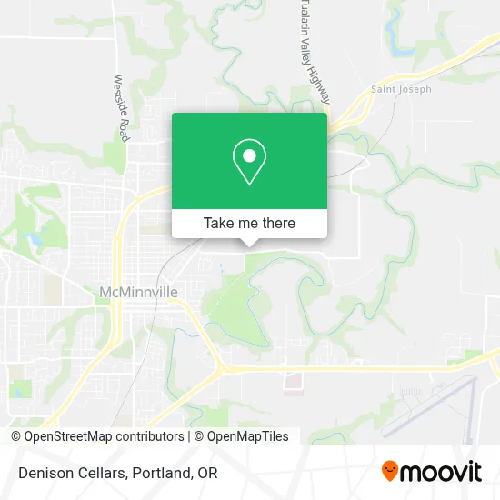 Denison Cellars map