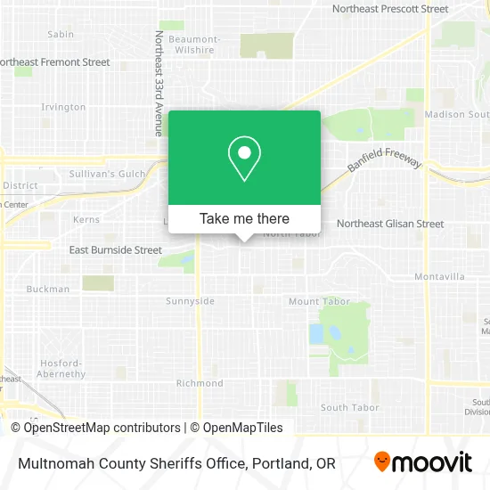 Multnomah County Sheriffs Office map