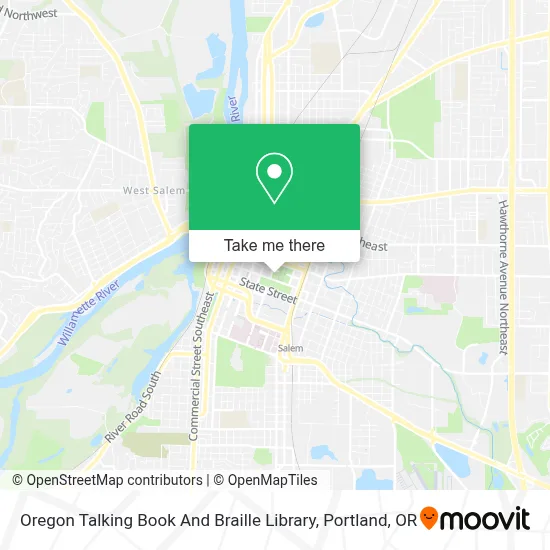 Oregon Talking Book And Braille Library map