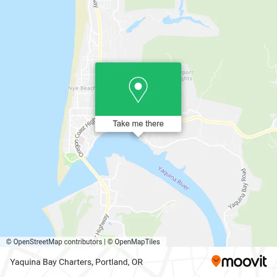 Yaquina Bay Charters map