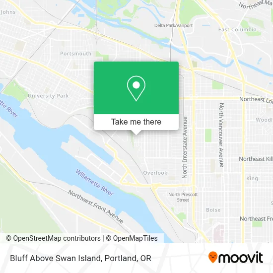 Bluff Above Swan Island map