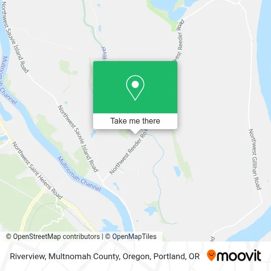 Riverview, Multnomah County, Oregon map