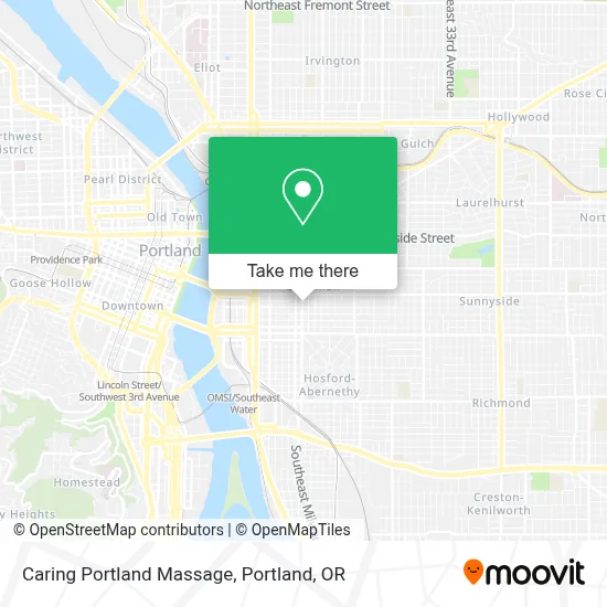 Caring Portland Massage map