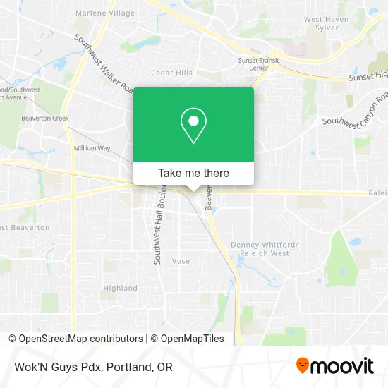 Wok'N Guys Pdx map