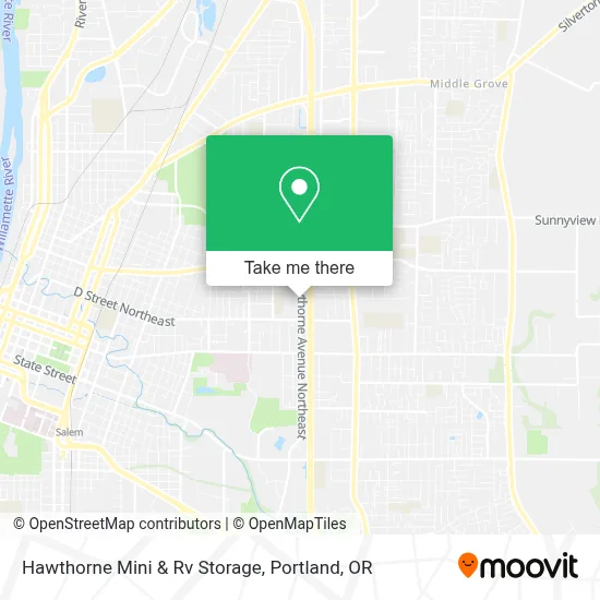 Hawthorne Mini & Rv Storage map