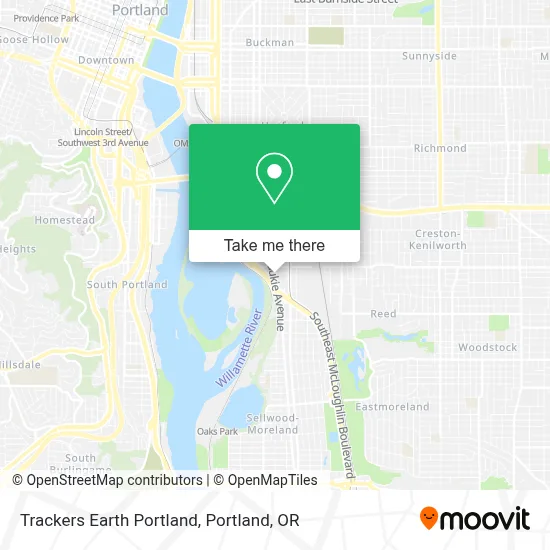 Trackers Earth Portland map