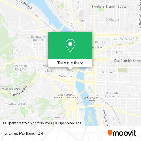 Zipcar map