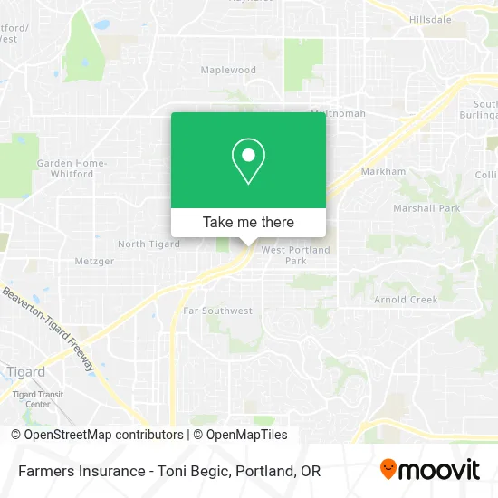 Farmers Insurance - Toni Begic map