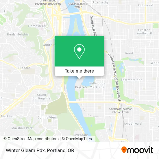 Winter Gleam Pdx map