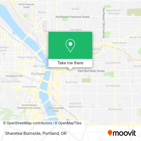 Sharetea Burnside map