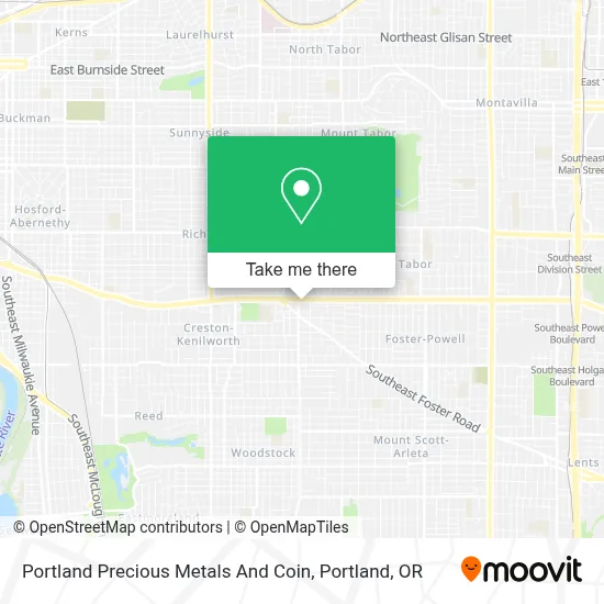Portland Precious Metals And Coin map