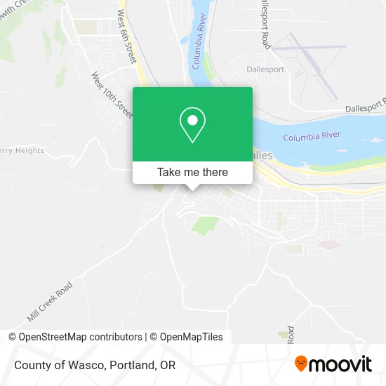 County of Wasco map