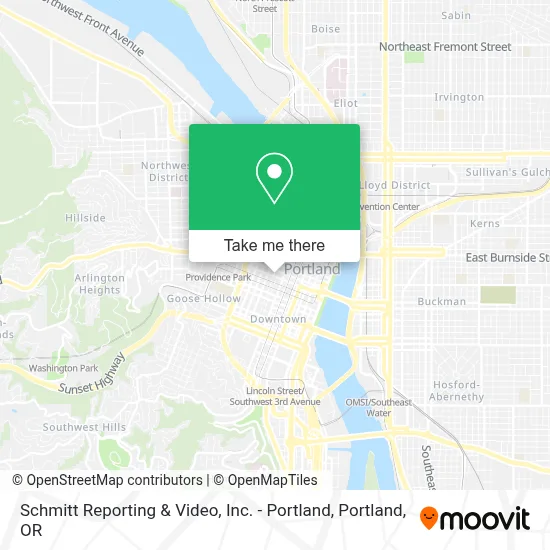 Schmitt Reporting & Video, Inc. - Portland map
