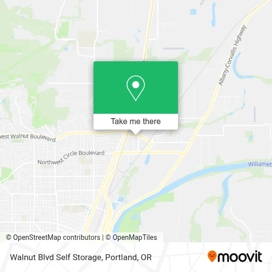 Walnut Blvd Self Storage map