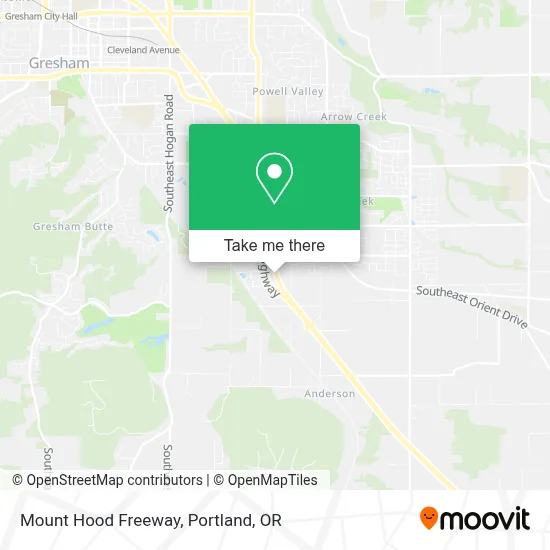 Mount Hood Freeway map