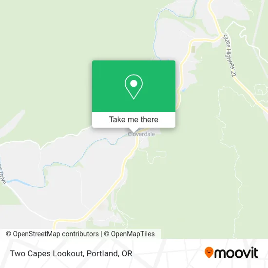 Two Capes Lookout map