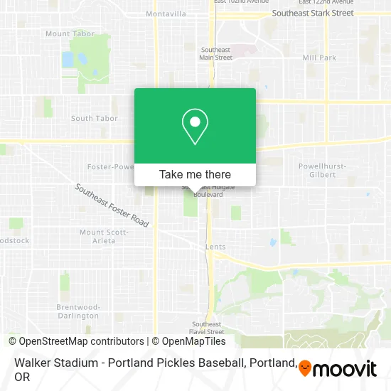 Walker Stadium - Portland Pickles Baseball map