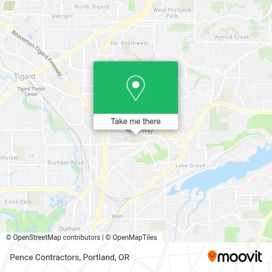 Pence Contractors map