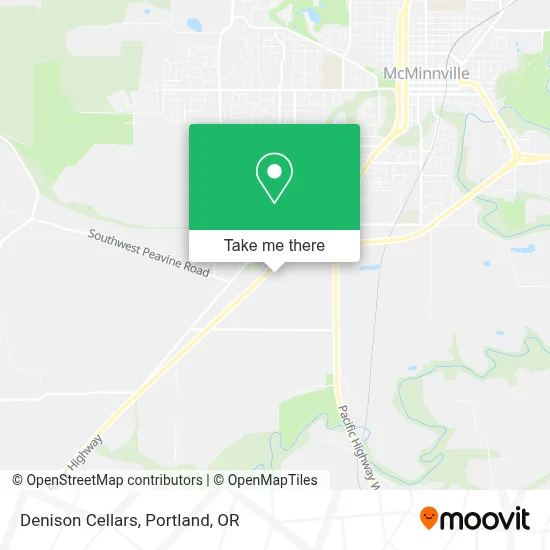 Denison Cellars map